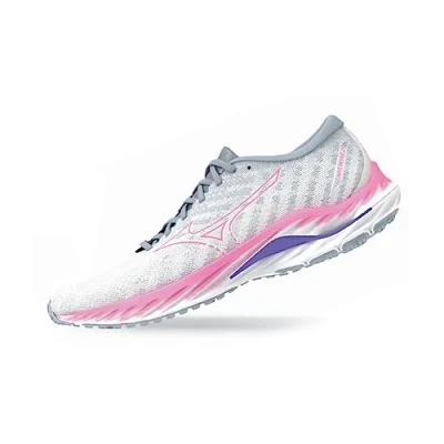 Image de Mizuno WAVE INSPIRE 19 Chaussures De Running SBlanche/H VRose/PPunch Femme Taille 40.5