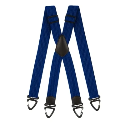 Image de Olata Bretelles Robustes en X avec Mousquetons Plastique 4 cm de Large, Réglables et Unisexes. Bleu Royal