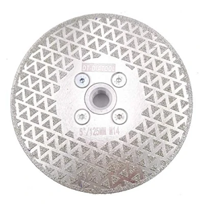 Image de DT DIATOOL Disque Diamanté à Tronçonner et Meuler 125 mm x M14 Double Face Électroplaqué pour Pierre Marbre Carreaux Granit