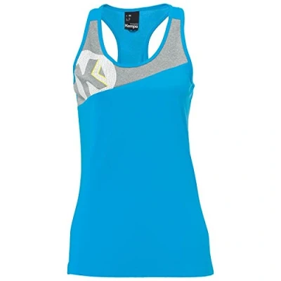 Image de Kempa CORE 2.0 SINGLET WOMEN Maillot Handball Col Rond Logos bleu kempa/gris foncé chiné