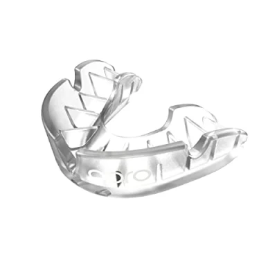 Image de OPRO Protège dents Niveau Argent Ajustement Essentiel Boxe, MMA, Rugby, Hockey Adultes et Enfants Facile à Mouler Soi Même Garantie Dentaire Incluse