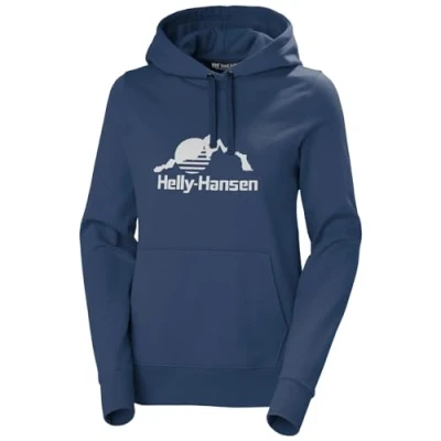 Image de Helly Hansen W Nord Graphic Pull à Capuche pour Femme, 585 Océan, L