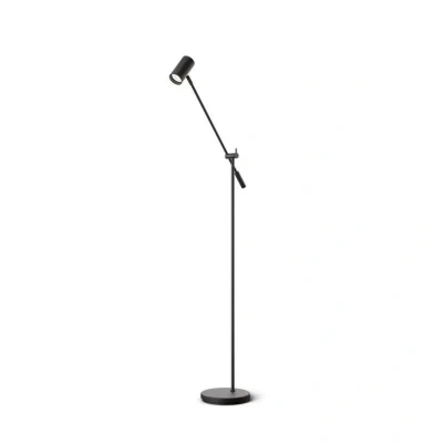 Image de Belid Lampe sur pied avec bras mobile Tyson Ø19,8 cm Structure noire