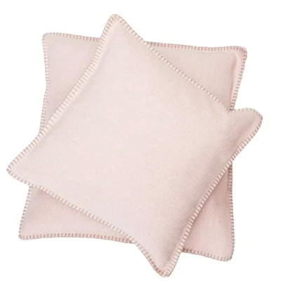 Image de David fussenegger sylt uni housse de coussin avec finitions en couture, Coton mélangé, rose, 50cm x 50 cm