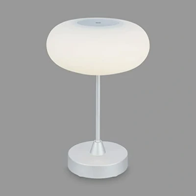 Image de BRILONER lampe de table LED sans fil avec tactile, intensité variable par niveaux, abat jour en verre, chevet, lecture, camping, table, à batterie,