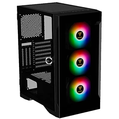 Image de Boîtier PC GAMDIAS Vision 7022 Noir Panneau en verre Refroidissement optimal