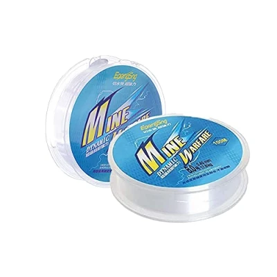 Image de Rifrpha 2 PCS Fil de Pêche Transparent Solide Ligne en Nylon Truite Monofilament Carnassier pour Anguille, Truite, Carpe(100 Mètres par Rouleau)