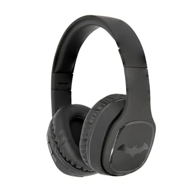 Image de OTL Technologies Casque audio Bluetooth TWEEN Batman (pliable, arceau rembourré, design élégant, autonomie jusqu&#039;à 30 heures, pour adolescents et adultes), Noir