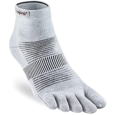 Image de Injinji Run Mini Crew léger, gris, Large
