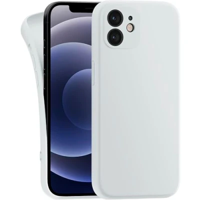 Image de MyGadget Coque Compatible avec Apple iPhone 12 Case TPU Souple &amp; Soft Cover Protection Extra Fine Légère Étui Coloré Anti Choc et Rayures Blanc