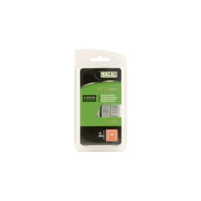 Image de SALKI Agrafes nº 80 Blister de 1000 Unités Calibre du Fil Numéro 12mm large Compatible avec Agrafeuses Pneumatiques Parfaites pour la Tapisserie