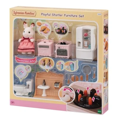 Image de Sylavanian Families 5449 Playful Starter Furniture Set Ensembles de Jeu Maison Poupée