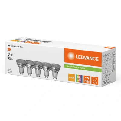 Image de Ledvance Ampoule LED GU10 Performance 5 Pack 36 4,5W 2700K Dimmable LEDdirect.fr