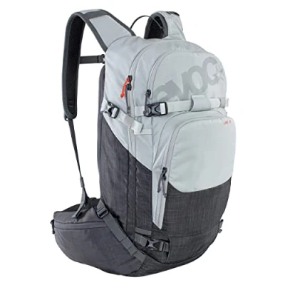 Image de EVOC LINE 30 Sac à dos all mountain (NEURALITE SYSTEM, compartiment séparé pour les avalanches avec plan d&#039;urgence, principal facile d&#039;accès, BODDY HUGGING), argent/gris carbone chiné