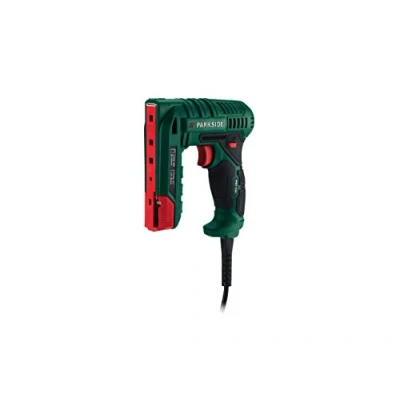 Image de Parkside PHET 15 B1 Cloueuse/agrafeuse électrique, compatible avec clous et agrafes standard.Application : Décoration, travaux manuels usage domestique. Longueur de câble : 3 mètres.