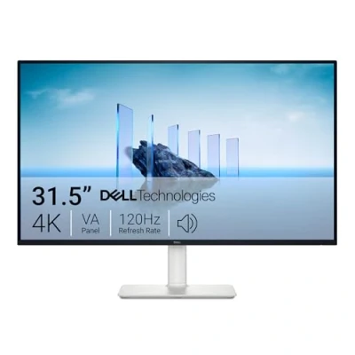 Image de Dell 32 Plus Écran PC S3225QS, 4K UHD (3840x2160), 120Hz, VA, 4ms, AMD FreeSync Premium, 95% DCI P3, HDR10, Réglage en Hauteur, Haut parleurs intégrés, DisplayPort, 2 HDMI, Garantie 3 Ans