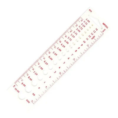Image de Pony P60644 Jauge à Tricoter Plastique Multicolore 4,5 x 3,9 24,0 cm