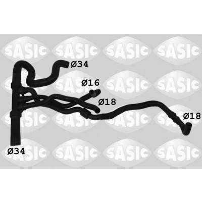 Image de SASIC 3404202 Durite De Refroidissement gauche inférieur RENAULT: LAGUNA 3, 3 Grandtour