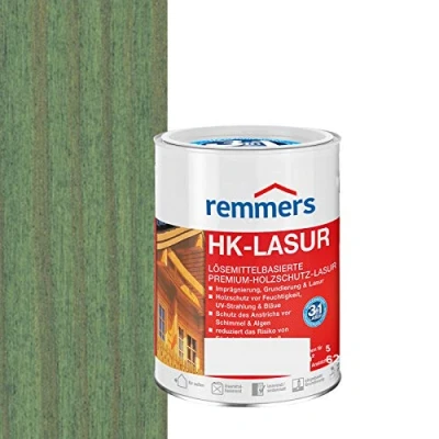 Image de Remmers Lasure HK Vert sapin, 0,75 litres, bois Premium, décorative, solvantée, pour l&#039;extérieur. Triple protection avec imprégnation, primaire, lasure.