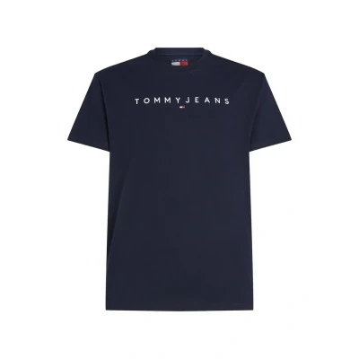 Image de Tommy Jeans Linear LOGO TEE Tshirt imprimé, Homme, Taille: 44, Dark night navy