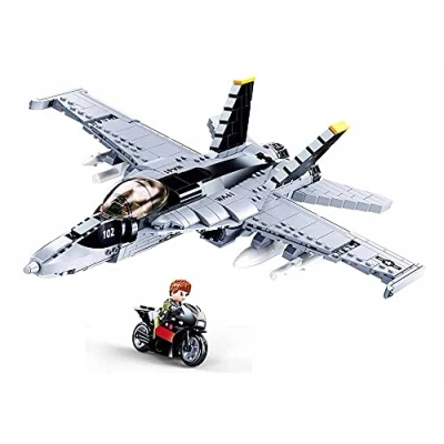 Image de Sluban Model Bricks F/A 18E Super Bumblebee, M38 B0928, Multicolore