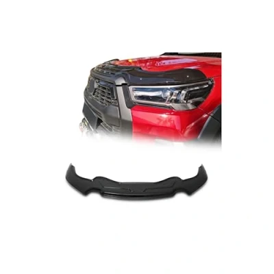 Image de Déflecteur De Capot Compatible avec Toyota Hilux Pk 2020 2023 Chauve souris Noir en ABS