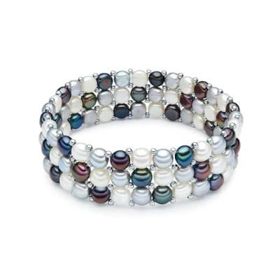 Image de Valero Pearls Modeschmuck SÜßWASSER Zuchtperle Bracelet, Femme, Taille: One Size, Silber