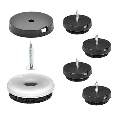 Image de Wagner QuickClick® Patins en Feutre Robuste de Meubles et chaises Lot 4 à Visser I 4X Base + vis Insert Changeable Naturel diamètre Ø 30 mm Made Allemagne 15785300