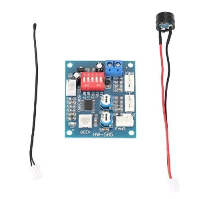 Image de contrôleur de vitesse ventilateur, DC 12V Thermostat à quatre fils PWM Module régulateur ventilateur pour PC