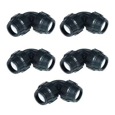 Image de Coude égal PE 25mm Raccord Tuyau Utilisé dans les tuyaux polyéthylène 3/4&#039;&#039; [Pack 5] Certificat AENOR