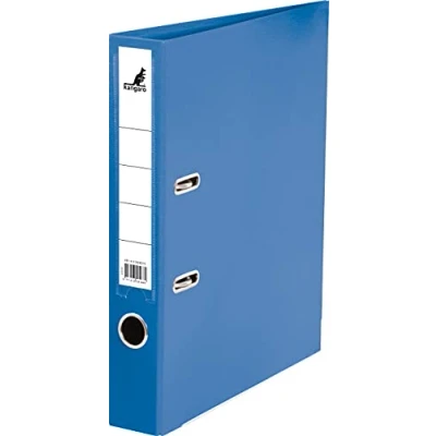 Image de Kangaro classeur en polypropylène bleu Dos de 5 cm Format A4 (classeur à anneaux, levier, porte lettres)