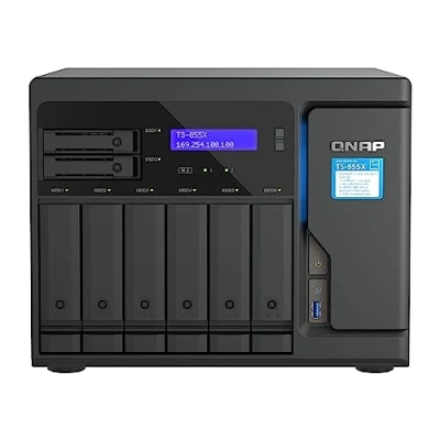 Image de QNAP TS 855X SAN Tower Intel Atom® C5125 8 Go DDR4 QTS Noir Neuf