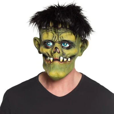 Image de Boland 10132133 Masque de tête Creepy Monster avec cheveux Multicolore