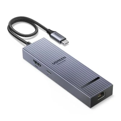 Image de UGREEN Revodok Pro 1061 10Gbps Hub USB C Ethernet Gigabit HDMI 4K 60Hz PD 100W Multi Data Ports 2A1C 6 en 1 Docking Station
