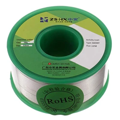 Image de ZSHX fil de soudure sans plomb Sn99% Ag0.3% Cu0.7% Colophane pour la électrique (0.6mm 100g)