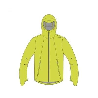 Image de CMP Veste pour homme 2 couches avec capuche fixe, citron vert, 54