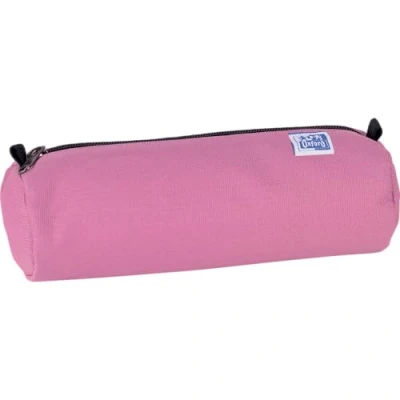 Image de Oxford Trousse Ronde Classique 1 Compartiment Capacité Dimensions 22X7X7 cm Fermeture Éclair Polyester Rose Pastel