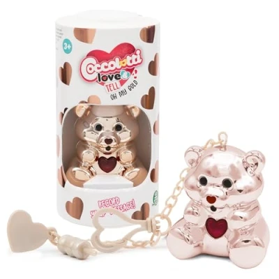 Image de Coccolotti, Ourson intéractif Oh My Gold!, Effets Sonores et Lumineux, Modèle Or Rose, pour Les Enfants à partir de 3 Ans, CCL457