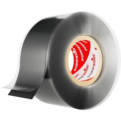 Image de POPPSTAR 1x 3m ruban en silicone auto fusionant (auto amalgamant, vulcanisant), isolant et bande d&#039;étanchéité (eau, air), 25 mm de large, transparent