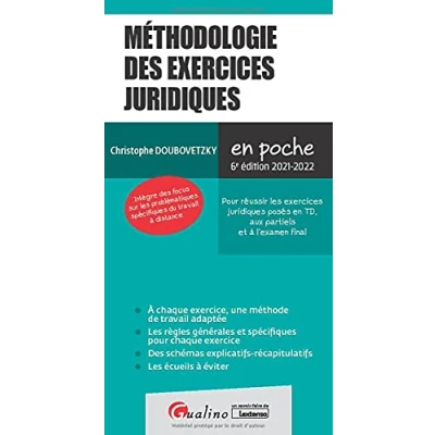 Image de Méthodologie des exercices juridiques: Pour réussir les juridiques posés en TD, aux partiels et à l&#039;examen final (2021... Livre d’occasion