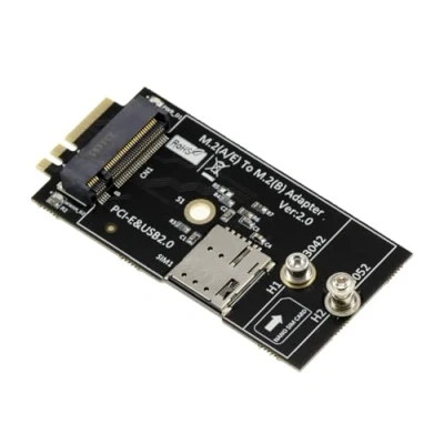 Image de KALEA INFORMATIQUE Adaptateur M2 B Key et Nano SIM vers M.2 E A pour Carte Module 3G 4G 5G WiFi, Support des Cartes Type USB PCIe