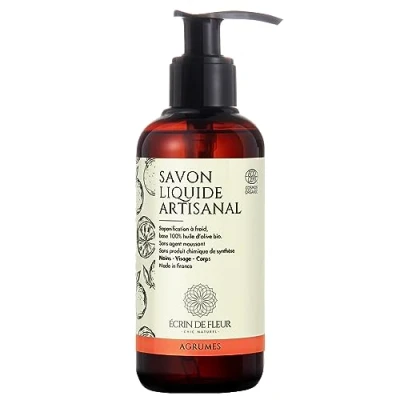 Image de Écrin De Fleur Savon Liquide Agrumes Certifié Bio, Mains &amp; Corps, 1x250ml