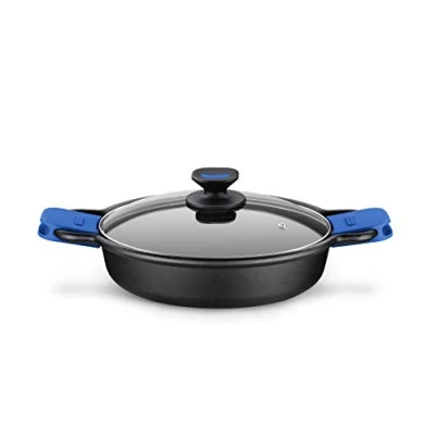 Image de Monix Solid Faitout Bas 28 cm, Fonte D&#039;Aluminium avec Antiadhésif Teflon Innovations sans PFOA, Compatible Toutes Sources de Chaleur Incluse Induction