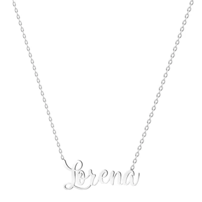 Image de various Collier en Acier inoxydable plaqué argent avec pendentif prénom personnalisable, Plateado, inoxydable, Sans objet