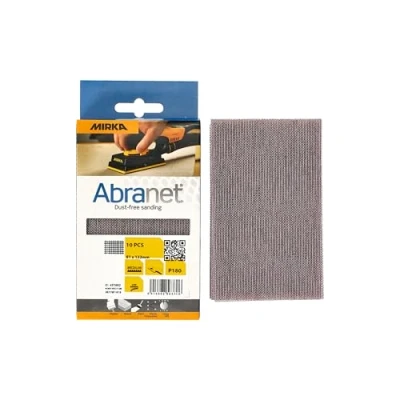 Image de MIRKA Abranet Bande abrasive en filet 81x133 mm autoagrippant grain P120 10 pces pour poncer le bois, mastic, la peinture, plastique AE178F1012