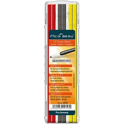 Image de Minenset Pica BIG Dry 4x gelb/4x rot/4x graphit b. 70Grad stabil 12 Minen/Set
