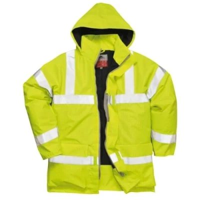 Image de Portwest Parka Bizflame Rain Hi Vis multirisque, Couleur: Jaune, Taille: 4XL, S778YER4XL