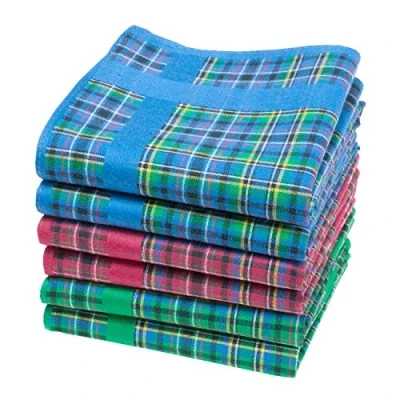 Image de Merrysquare Mouchoirs en Tissu Ecossais Modèle Glencoe Grande Taille 40cm 6 Unités 100% Coton