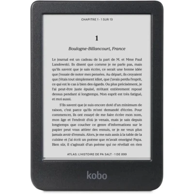 Image de Kobo Clara BW eReader Écran Tactile Anti reflet de 6&quot; avec ComfortLight Pro Option Mode Sombre Livres Audio Étanche 16 Go Stockage Noir