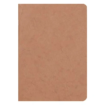 Image de Clairefontaine 73316C Collection Age Bag Un Carnet Agrafé Tabac A5 14,8x21 cm 96 Pages Lignées Papier Blanc 90 g Couverture Carte Lustrée Grain Cuir